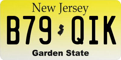 NJ license plate B79QIK