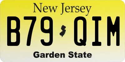 NJ license plate B79QIM