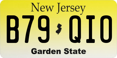 NJ license plate B79QIO