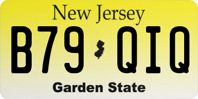 NJ license plate B79QIQ