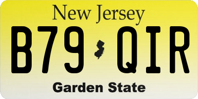 NJ license plate B79QIR
