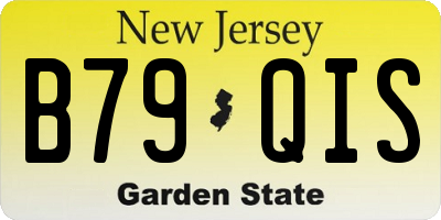 NJ license plate B79QIS