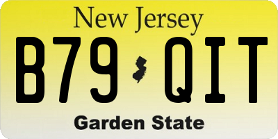 NJ license plate B79QIT