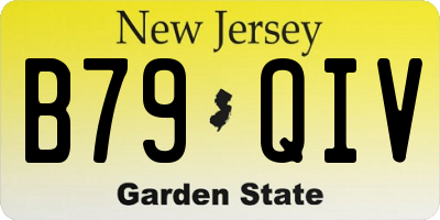NJ license plate B79QIV