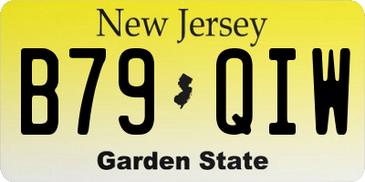 NJ license plate B79QIW