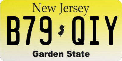 NJ license plate B79QIY