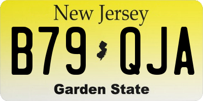 NJ license plate B79QJA