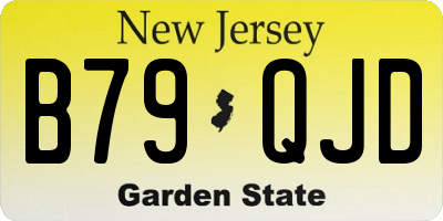 NJ license plate B79QJD