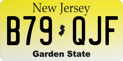 NJ license plate B79QJF