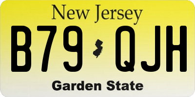 NJ license plate B79QJH