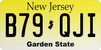 NJ license plate B79QJI