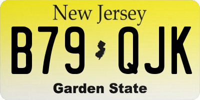 NJ license plate B79QJK