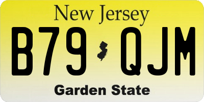 NJ license plate B79QJM