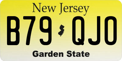 NJ license plate B79QJO