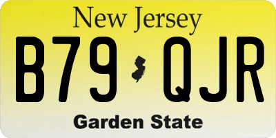 NJ license plate B79QJR