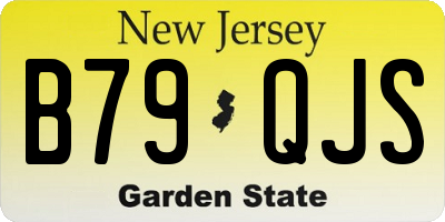 NJ license plate B79QJS
