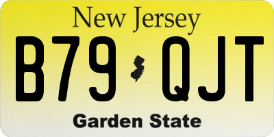 NJ license plate B79QJT