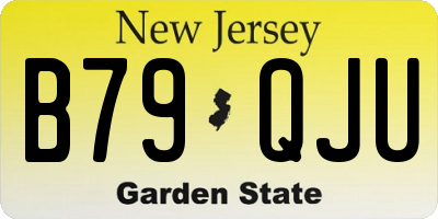 NJ license plate B79QJU