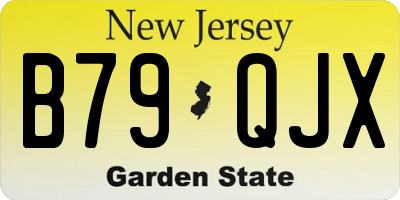 NJ license plate B79QJX
