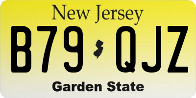 NJ license plate B79QJZ