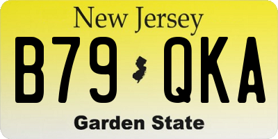 NJ license plate B79QKA