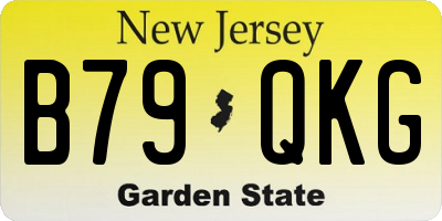 NJ license plate B79QKG