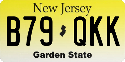 NJ license plate B79QKK