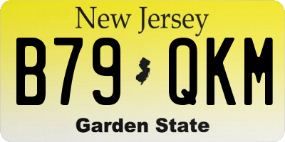 NJ license plate B79QKM
