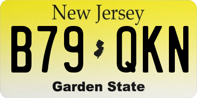 NJ license plate B79QKN