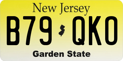 NJ license plate B79QKO