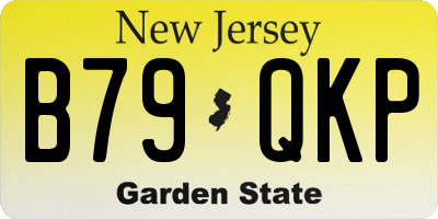 NJ license plate B79QKP