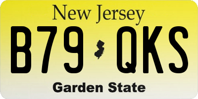 NJ license plate B79QKS
