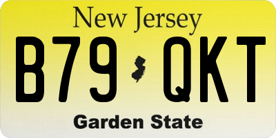 NJ license plate B79QKT