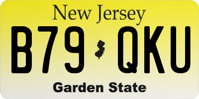NJ license plate B79QKU