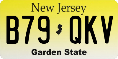 NJ license plate B79QKV