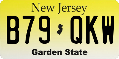 NJ license plate B79QKW