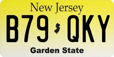 NJ license plate B79QKY