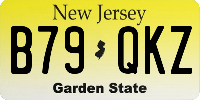 NJ license plate B79QKZ