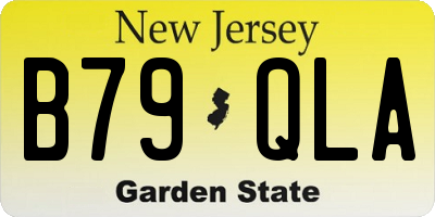 NJ license plate B79QLA