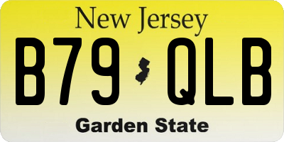 NJ license plate B79QLB