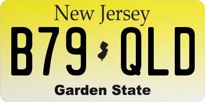 NJ license plate B79QLD