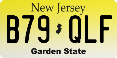 NJ license plate B79QLF