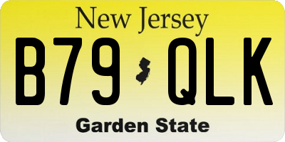 NJ license plate B79QLK