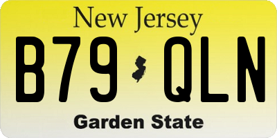 NJ license plate B79QLN