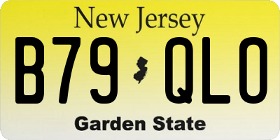 NJ license plate B79QLO