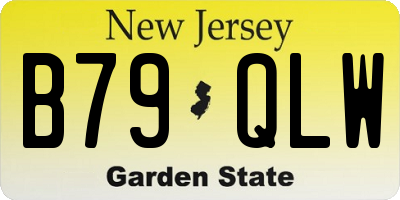 NJ license plate B79QLW