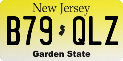 NJ license plate B79QLZ