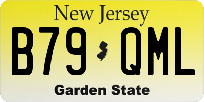 NJ license plate B79QML
