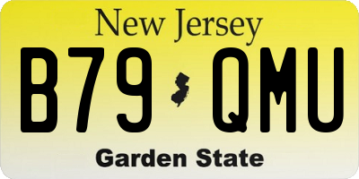 NJ license plate B79QMU