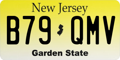 NJ license plate B79QMV